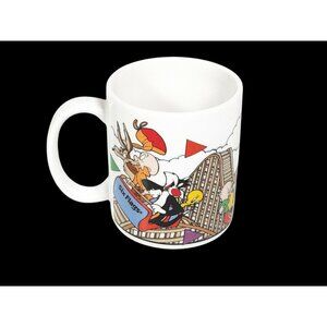 Collectable Warner Bro Mug 1994 Loony Tunes Six Flags Roller Coaster ANNA